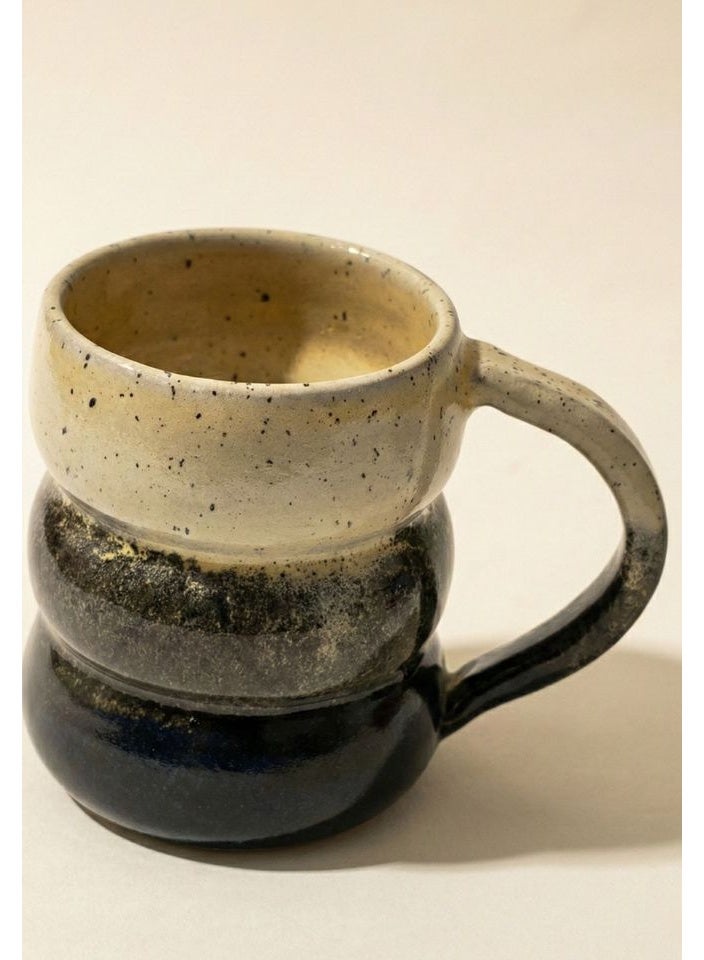 Casa Home 300ml Ceramic Mug Cream & Charcoal, Heat-Resistant, Microwave/Oven/Dishwasher Safe - Image 3